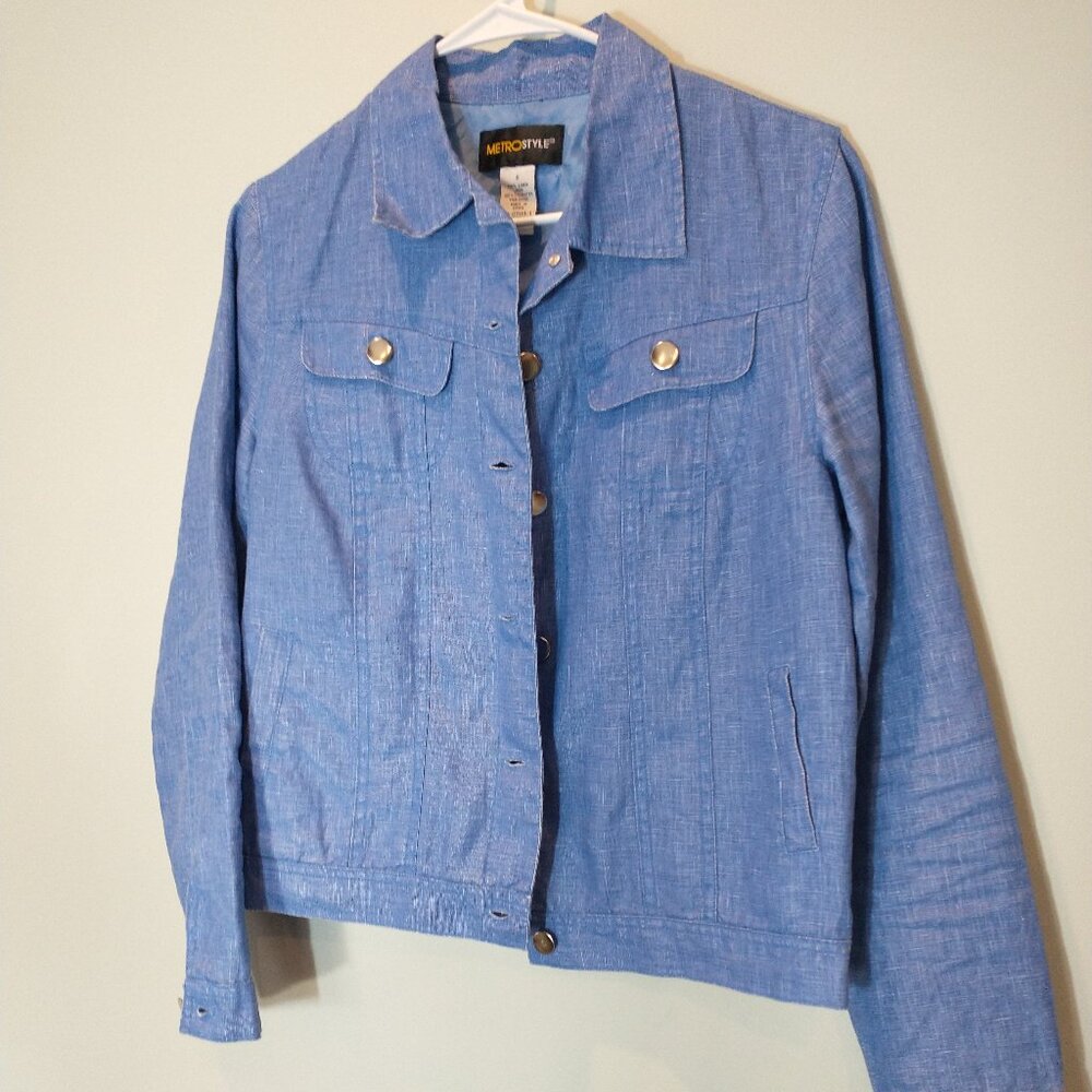 Metro Style Linen Jean Jacket Style